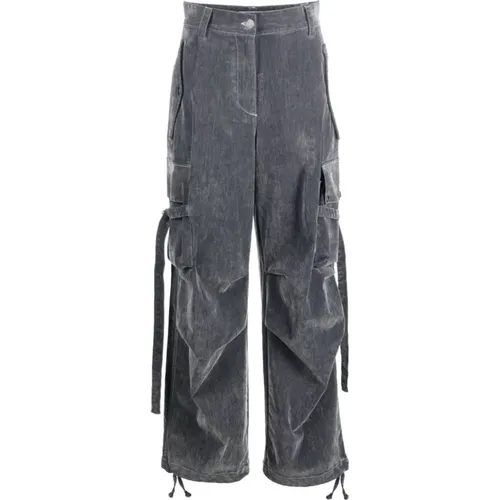 Grey Pants for Men , female, Sizes: S - Msgm - Modalova
