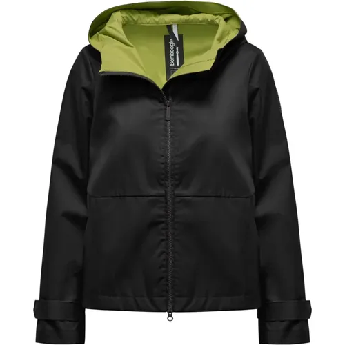Jacket with hood and contrasting lining , female, Sizes: M, XS, S - BomBoogie - Modalova