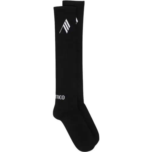 Logo Pattern Stretch Cotton Socks , female, Sizes: S/M - The Attico - Modalova