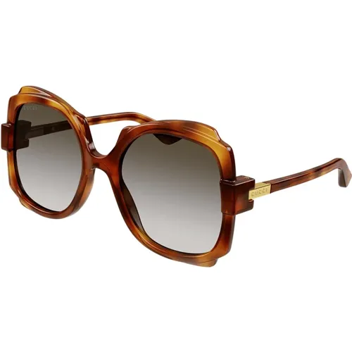 Oval Oversized Sunglasses Bordeaux Ivory , female, Sizes: 57 MM - Gucci - Modalova