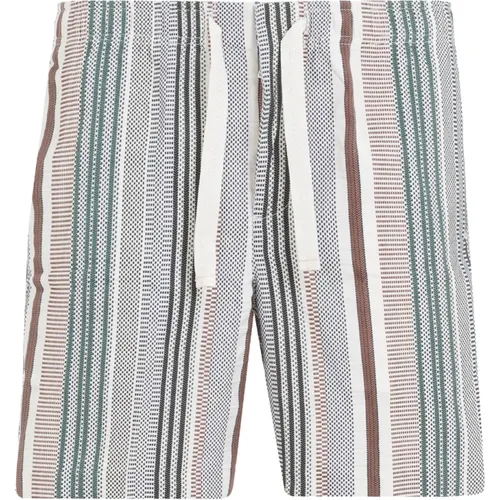 Striped Canvas Drawstring Shorts , male, Sizes: W30, W34, W32 - Orlebar Brown - Modalova