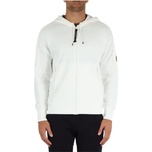 Baumwoll-Sweatshirt mit Ärmeltasche , Herren, Größe: XL - C.P. Company - Modalova