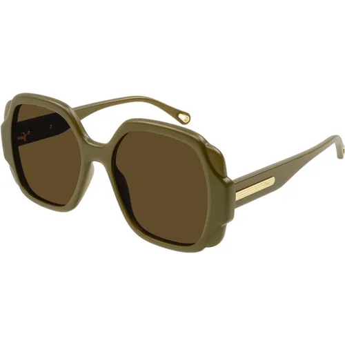 Stylische Sonnenbrille für Frauen , unisex, Größe: 55 MM - Chloé - Modalova