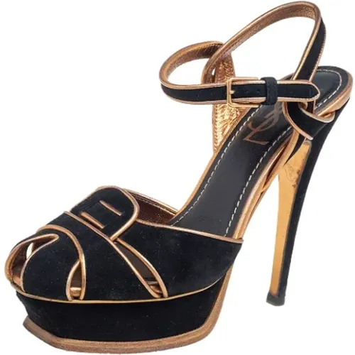 Pre-owned Leather sandals , female, Sizes: 3 UK - Yves Saint Laurent Vintage - Modalova