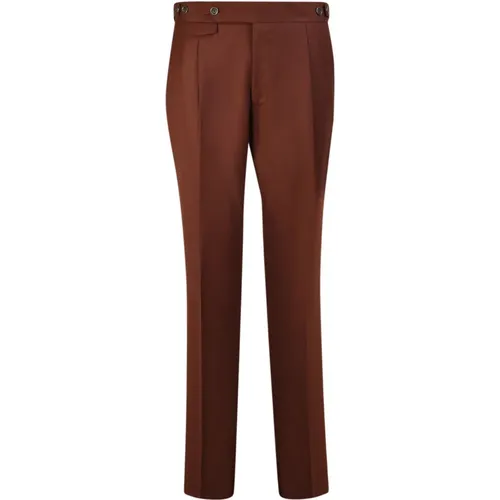 Stretch wool trousers, a garment with simple but refined lines , male, Sizes: L - Lardini - Modalova