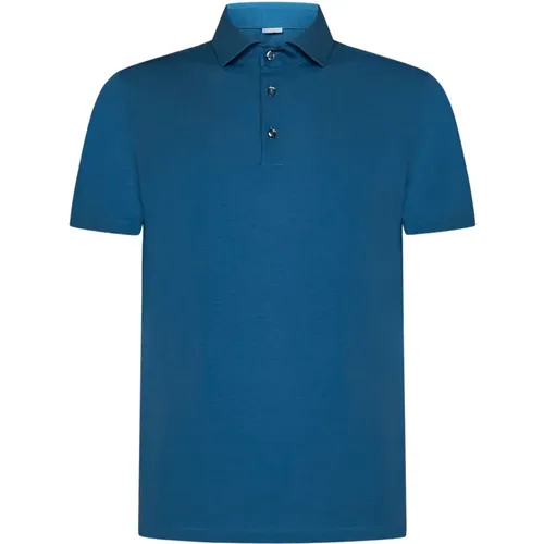 Blaues T-Shirt mit kurzen Ärmeln , Herren, Größe: M - Malo - Modalova