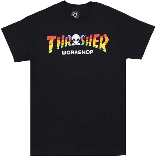 Spectrum Tee X AWS Schwarz , Herren, Größe: S - Thrasher - Modalova