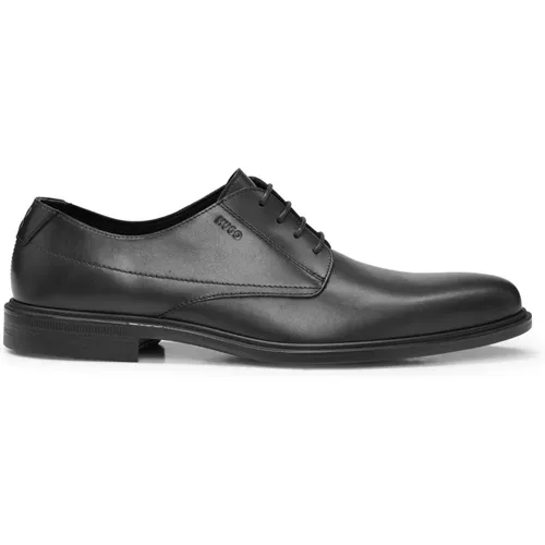 Hugo 50497869 Kerr_Derb_lt_N 10242624 01 Herren Schnürer Schwarz , Herren, Größe: 43 EU - Hugo Boss - Modalova