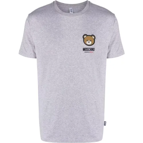Leo Teddy-Print T-Shirt - Grau - Moschino - Modalova