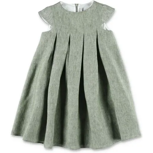 Grünes Plissiertes Kleid für Mädchen - Il Gufo - Modalova