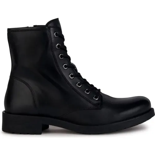 Schwarze Damen Stiefeletten , Damen, Größe: 36 EU - Geox - Modalova