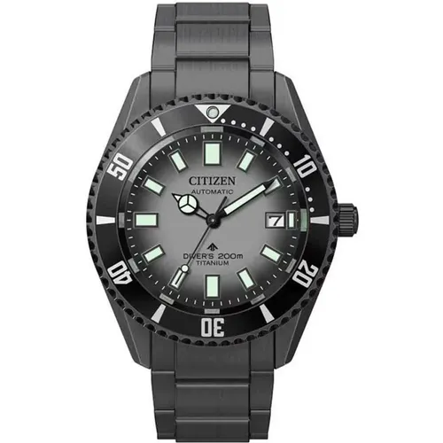 Automatic Grey Titanium Watch , male, Sizes: ONE SIZE - Citizen - Modalova