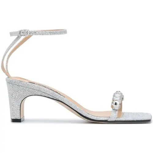 Elegant Grey Open Toe Sandals , female, Sizes: 2 1/2 UK - Sergio Rossi - Modalova