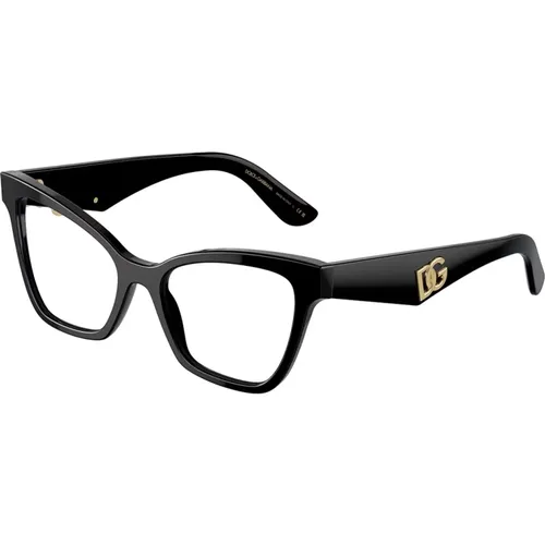 Klische schwarze Acetatbrille , Damen, Größe: 52 MM - Dolce & Gabbana - Modalova