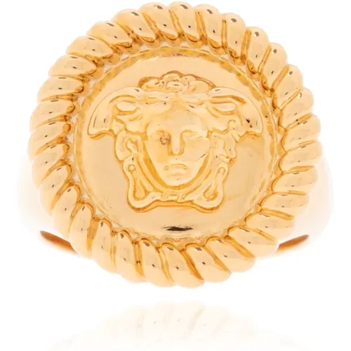 Medusa Kopfring , Herren, Größe: 56 MM - Versace - Modalova