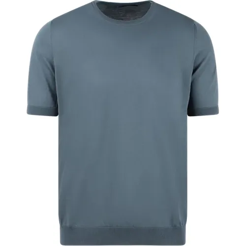 Cotton Knit T-Shirt , male, Sizes: L - Tagliatore - Modalova