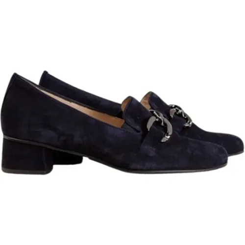 Suede Loafers with Chain Detail , female, Sizes: 5 1/2 UK, 8 1/2 UK, 5 UK - HASSIA - Modalova