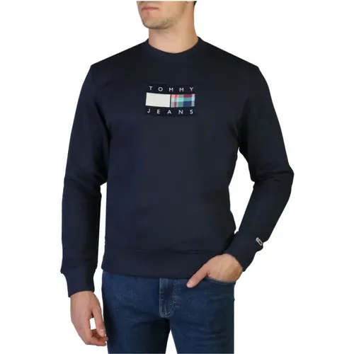 Herren Langarm Rundhals Sweatshirt , Herren, Größe: S - Tommy Hilfiger - Modalova