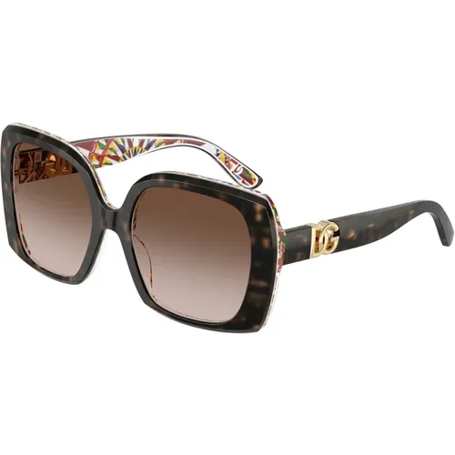 Stilvolle Sonnenbrille Dg4475 in Braun , Damen, Größe: 56 MM - Dolce & Gabbana - Modalova