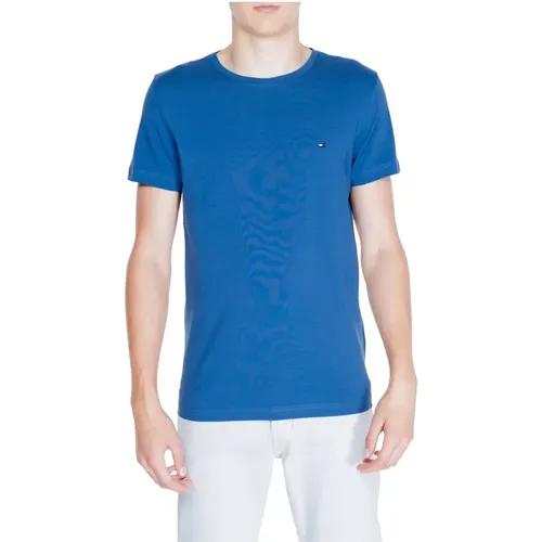 Stretch Slim Fit Tee Kollektion Baumwolle Elasthan , Herren, Größe: L - Tommy Hilfiger - Modalova