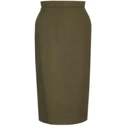 Canvas Pencil Skirt with Back Slit , female, Sizes: XS, 2XS, XL, S - Max Mara - Modalova