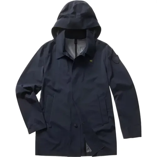 Lunga Nastrata Noah Men`s Jacket , male, Sizes: 2XL, XL - Blauer - Modalova