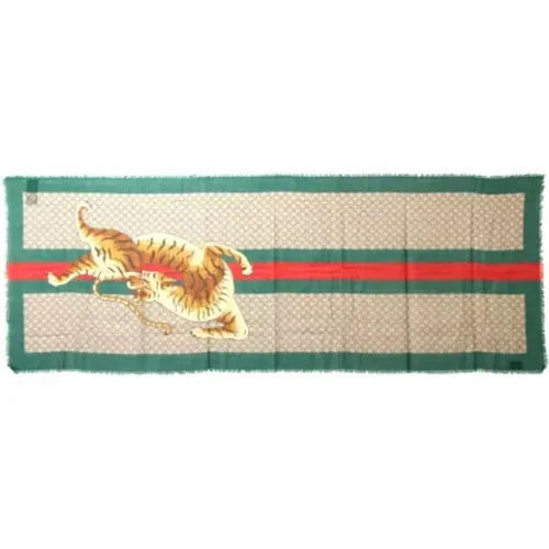 Pre-owned Wool Scarf , female, Sizes: ONE SIZE - Gucci Vintage - Modalova