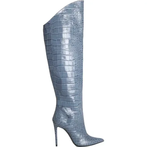 Crocodile Print Leather Boots , female, Sizes: 4 1/2 UK, 3 UK, 4 UK - Giuliano Galiano - Modalova