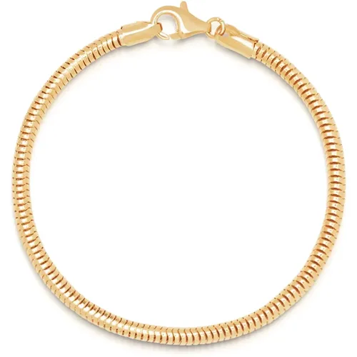 Gold Round Chain Bracelet , male, Sizes: 2XL, L, XL, M - Nialaya - Modalova