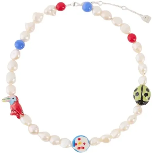 Handgemachtes Perlen Choker Halskette , Damen, Größe: ONE Size - Malababa - Modalova