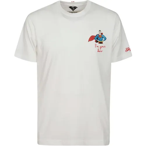 Cotton Short Sleeve Logo T-Shirt , male, Sizes: L, M, S - MC2 Saint Barth - Modalova