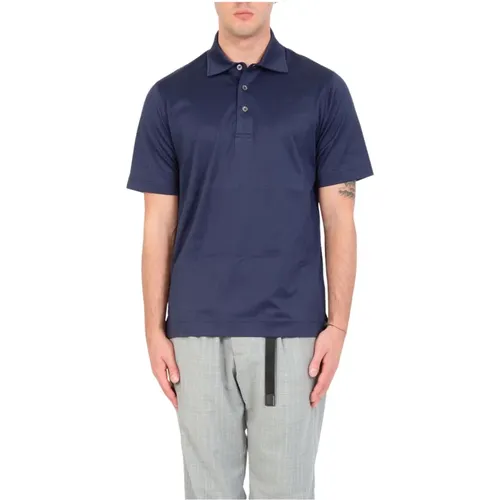 Indigo Polo Shirt Filo Scozia Stil , Herren, Größe: XL - Circolo 1901 - Modalova