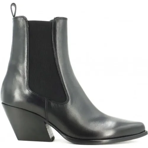 Leather Cowboy Boots , female, Sizes: 3 UK, 4 1/2 UK - Elena Iachi - Modalova