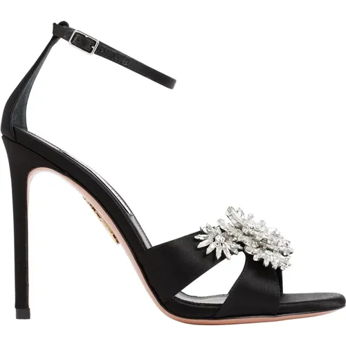 Crystal Sandals Margarita Style , female, Sizes: 6 1/2 UK, 4 1/2 UK, 3 UK - Aquazzura - Modalova