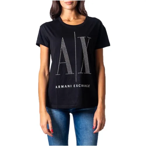 Print T-shirt , female, Sizes: XS - Armani Exchange - Modalova