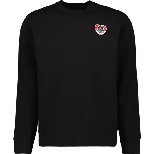 Heart Logo Sweatshirt , male, Sizes: M, XL, L - Moncler - Modalova