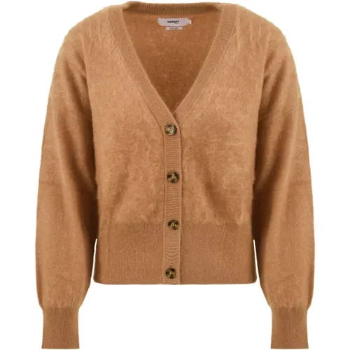 Brauner Cardigan Pullover Modell Hazal , Damen, Größe: S - Notshy - Modalova