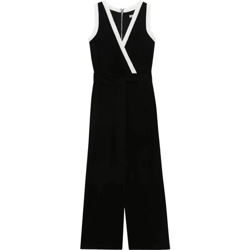 V-Neck Belted Jumpsuit , female, Sizes: L - DKNY - Modalova