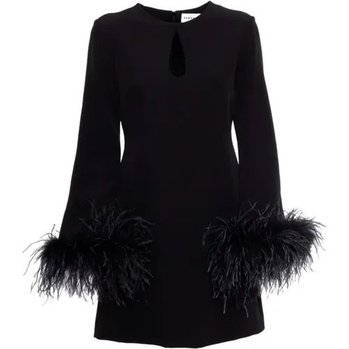 Feathered Long Sleeve Mini Dress , female, Sizes: M - P.a.r.o.s.h. - Modalova