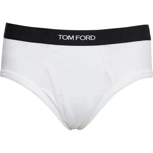Weiße Baumwoll-Slip-Unterwäsche mit elastischem Bund , Herren, Größe: S - Tom Ford - Modalova