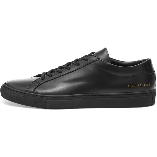 Schwarze Leder-Sneaker , Herren, Größe: 46 EU - Common Projects - Modalova