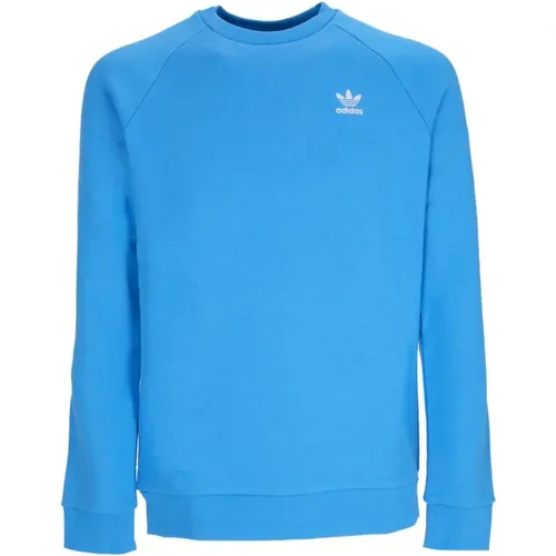 Blaues Crewneck Sweatshirt mit Trefoil Logo - Adidas - Modalova