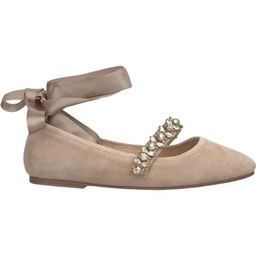 Bow Flat Ballerina Shoe , female, Sizes: 9 UK, 5 UK, 6 UK, 7 UK, 3 UK - Alma en Pena - Modalova