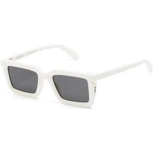 Off , Weiße Sonnenbrille Stilvoll Alltagstauglich , unisex, Größe: 52 MM - Off White - Modalova