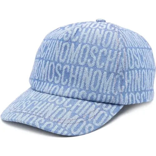Kids Denim Baseball Hat , female, Sizes: 50 CM, 52 CM, 56 CM, 54 CM, 58 CM - Moschino - Modalova