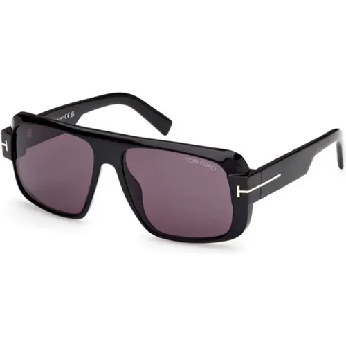 Glänzend Schwarz Rauch Sonnenbrille - Tom Ford - Modalova