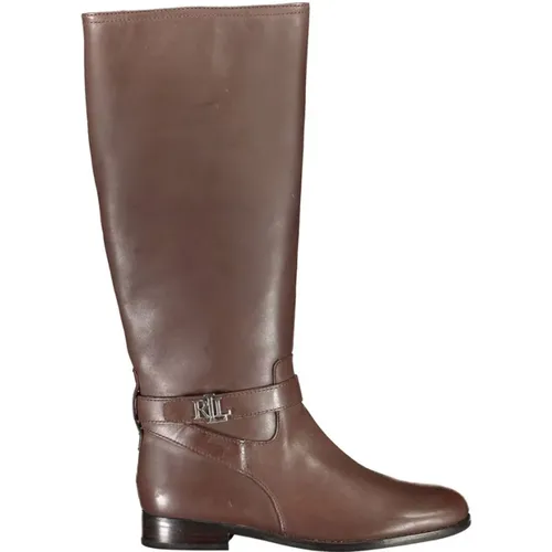 Leather High Boots Brittaney , female, Sizes: 4 UK, 6 UK, 8 UK, 7 UK, 5 UK - Ralph Lauren - Modalova