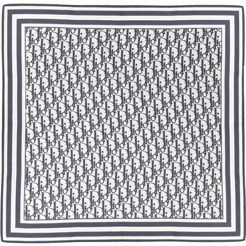 Oblique Silk Bandana , male, Sizes: ONE SIZE - Dior - Modalova