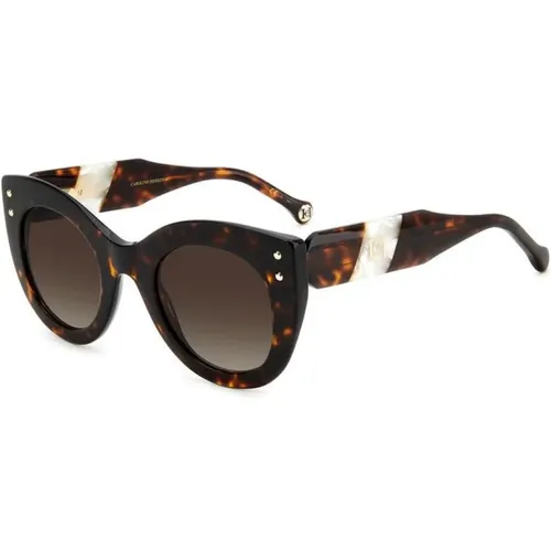 Klassische Glamour Sonnenbrille,Sunglasses,Schwarze Havana Sonnenbrille,Stylische Sonnenbrille HER 0127/S - Carolina Herrera - Modalova