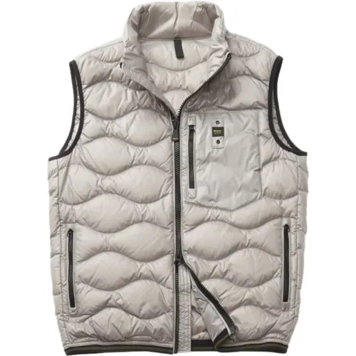 Nylon Gilet Weste , Herren, Größe: M - Blauer - Modalova